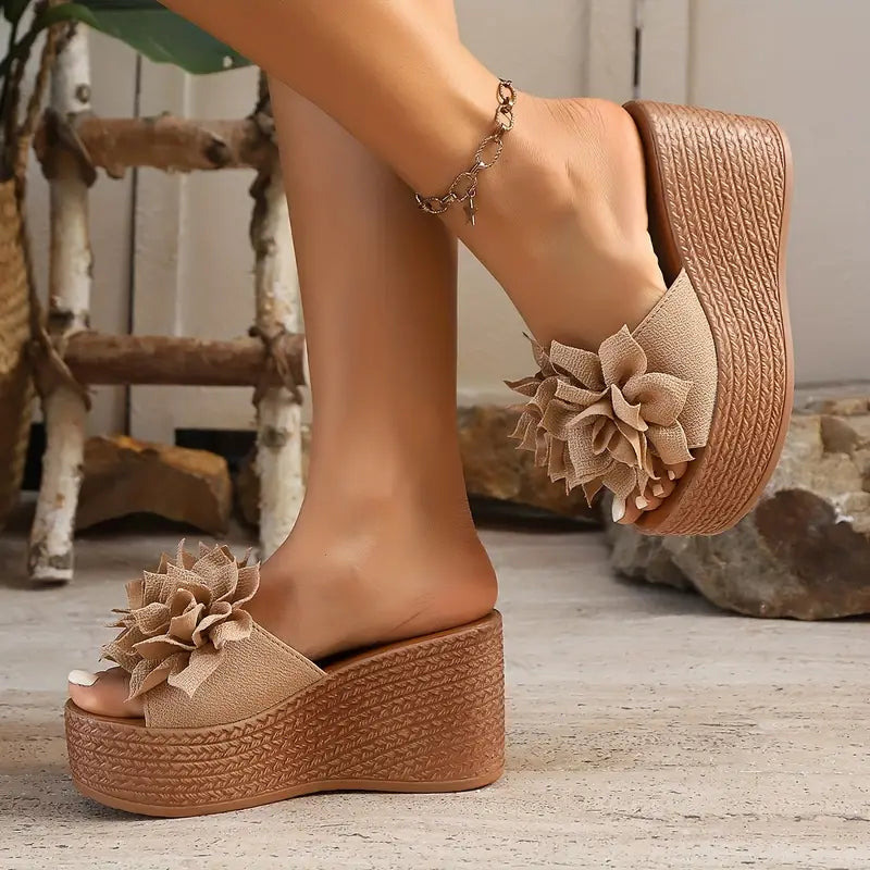 Floral Bliss Wedge Sandals