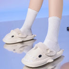 Fluffy Shark Slides – Unisex Non-Slip Winter Slippers