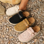 Geely Lace-Up Wooden Clogs