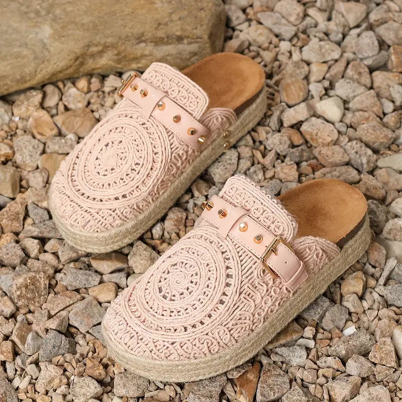Geely Lace-Up Wooden Clogs