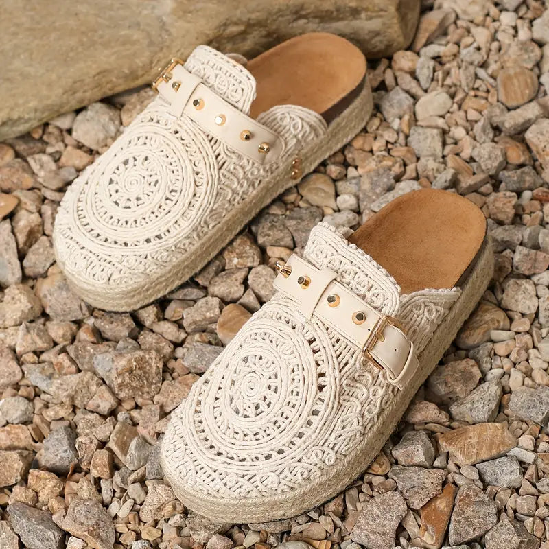 Geely Lace-Up Wooden Clogs