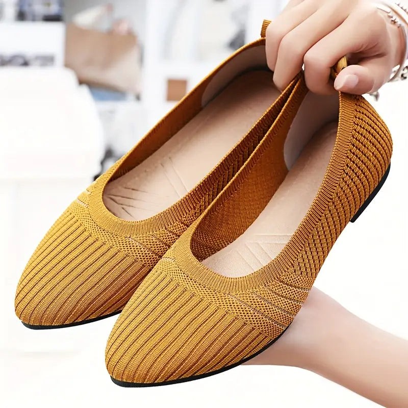 Hazel Stretch Knit Ballet Flats