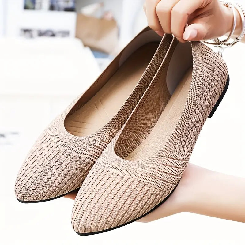 Hazel Stretch Knit Ballet Flats