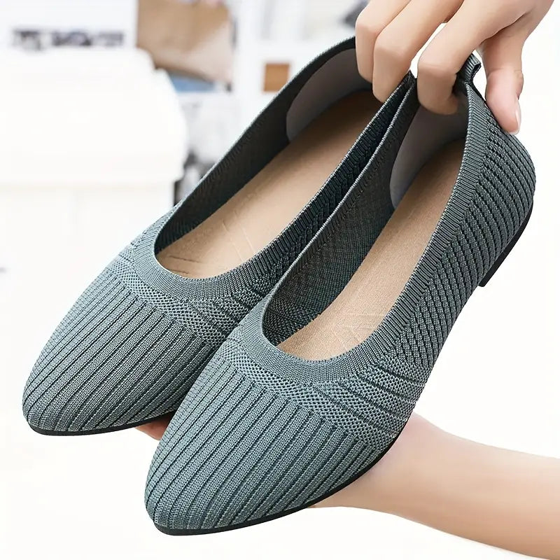 Hazel Stretch Knit Ballet Flats