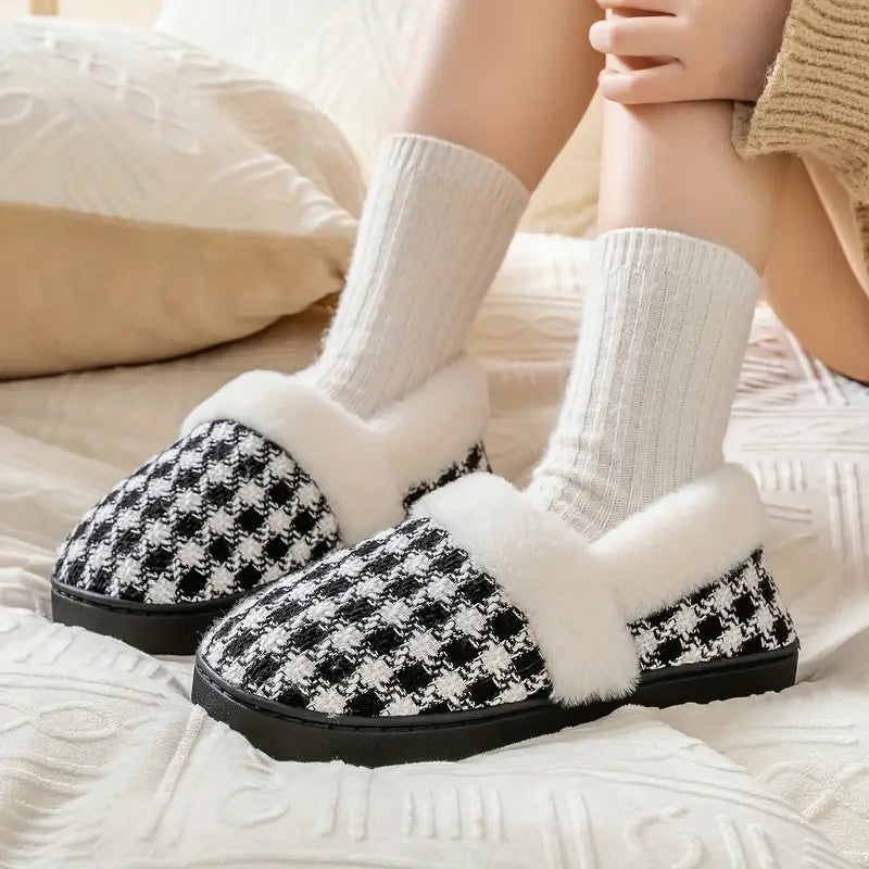 Houndstooth Slippers