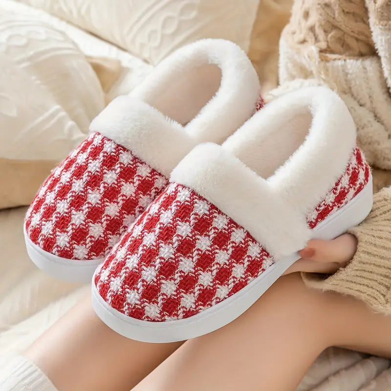 Houndstooth Slippers