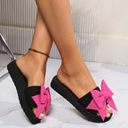 Lola Pink Bow Slides