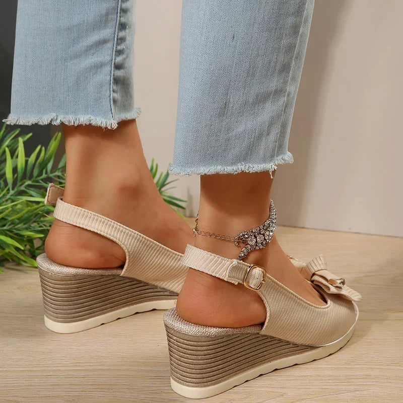 Loretta Bow Wedges