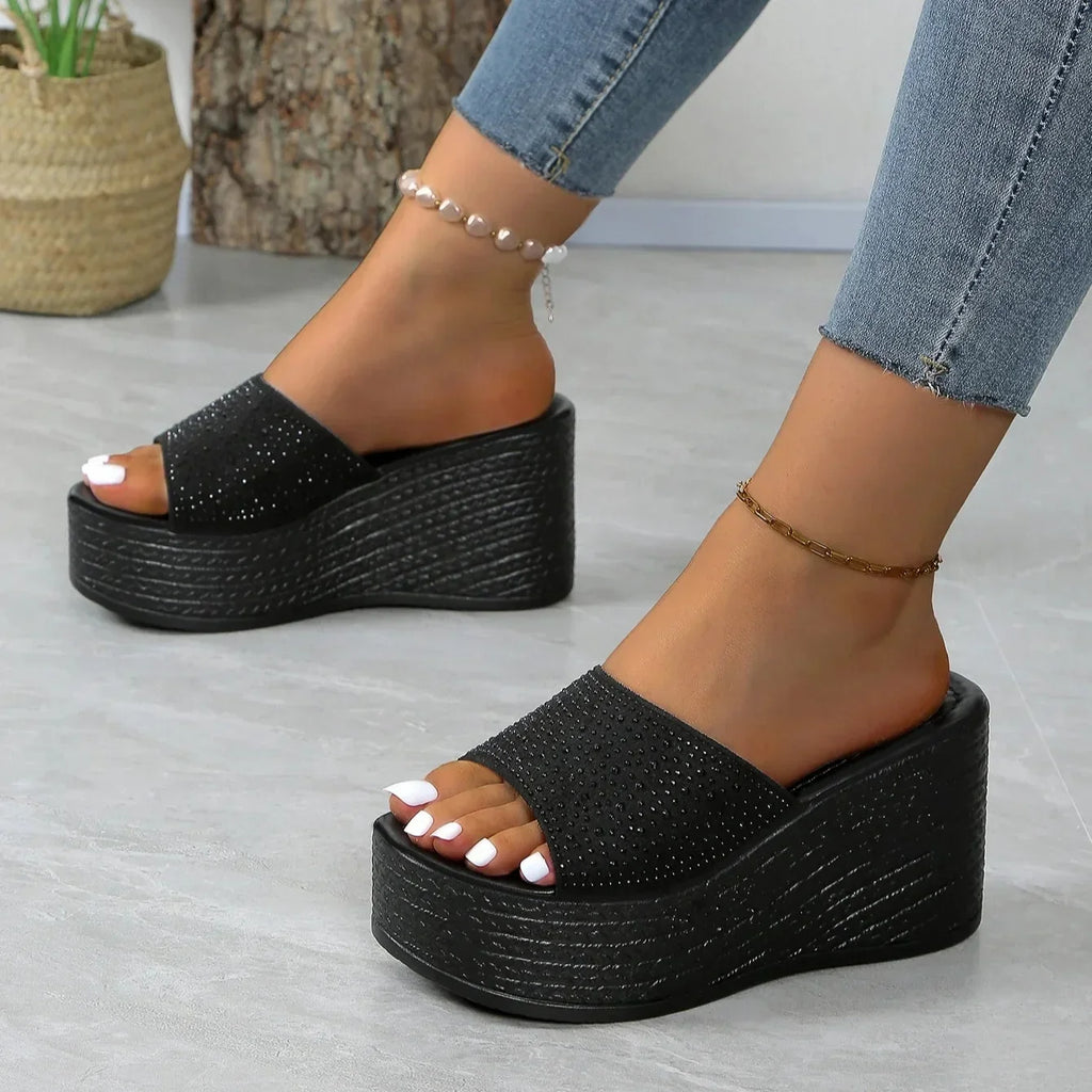 Lucinda Patent Sandals