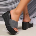 Lucinda Patent Sandals
