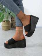 Lucinda Patent Sandals