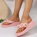 Maisie Blossom Wedge Flip-Flops