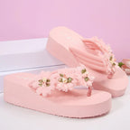 Maisie Blossom Wedge Flip-Flops