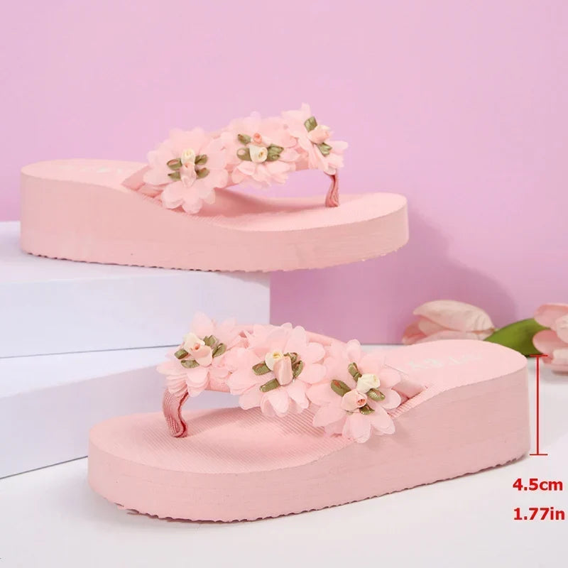 Maisie Blossom Wedge Flip-Flops