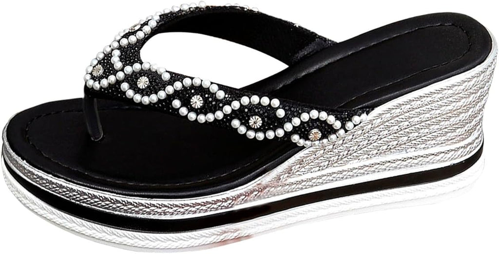 Marina Pearl Wedge Flip-Flops