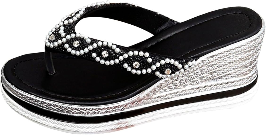Marina Pearl Wedge Flip-Flops