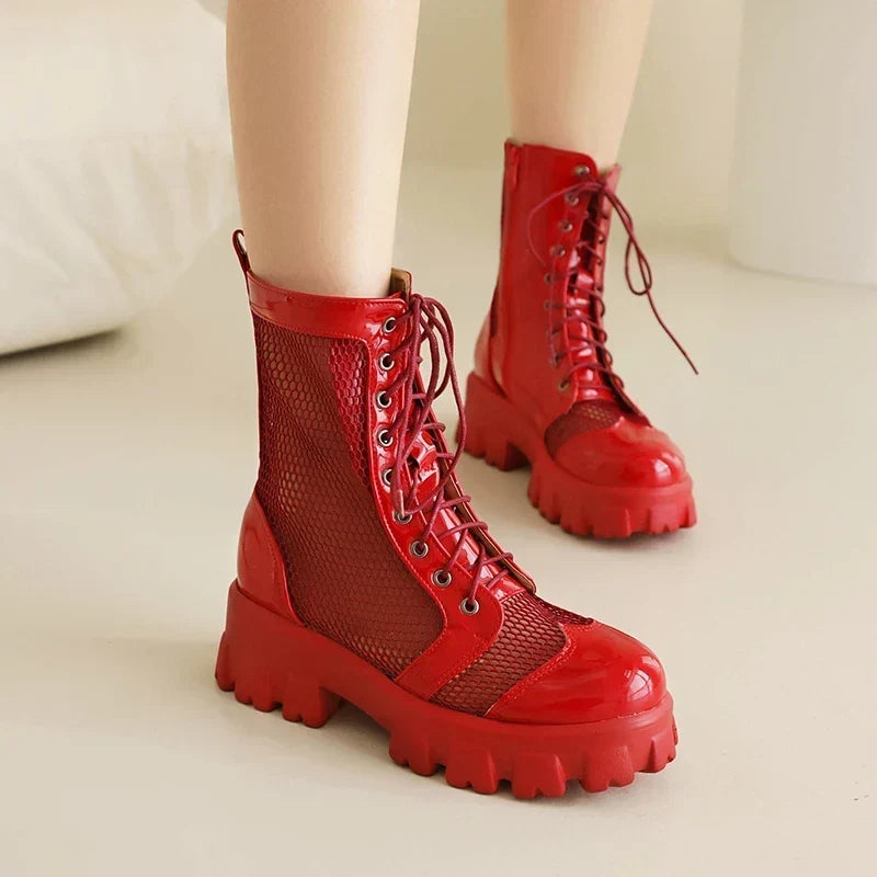 Mesh Combat Boots