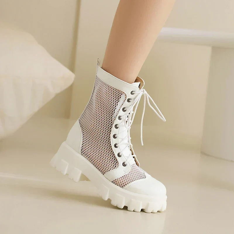 Mesh Combat Boots