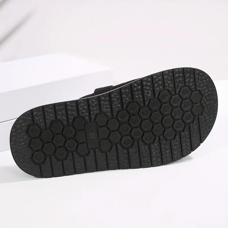 Midnight Buckle Platform Mules