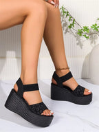 Midnight Rise Wedge Sandals