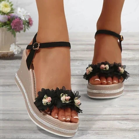 Odette Blossom Wedges