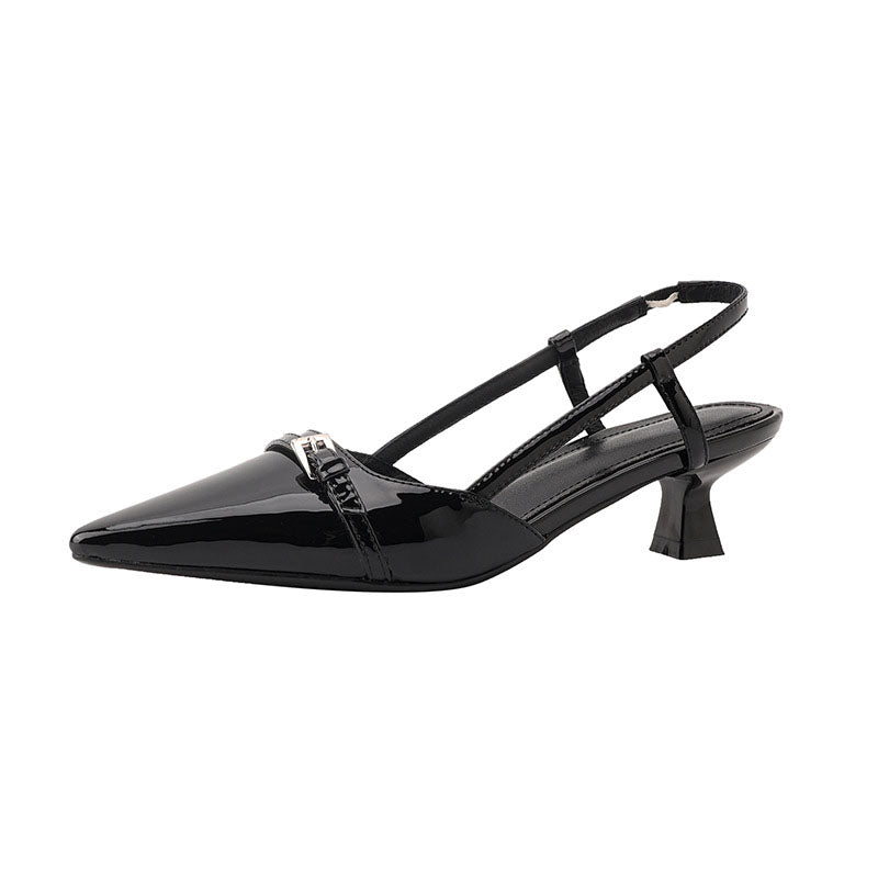 Patent Slingback Pump