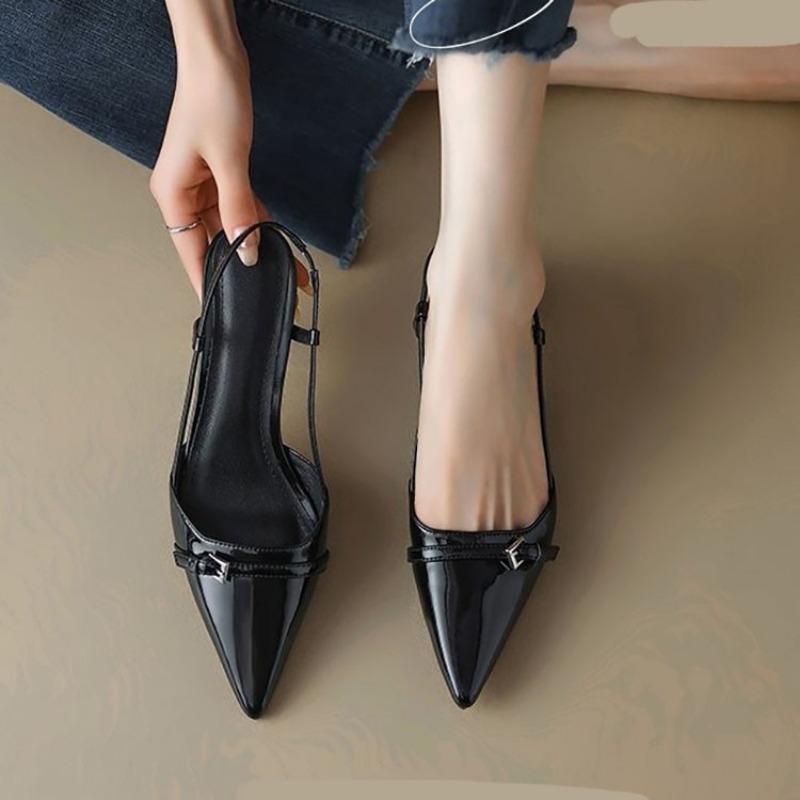 Patent Slingback Pump