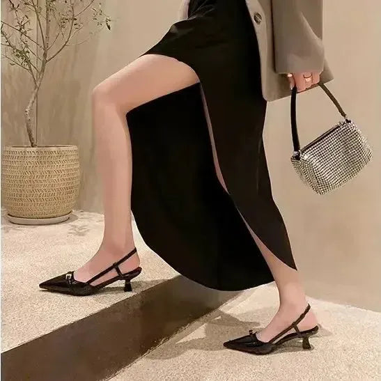 Patent Slingback Pump