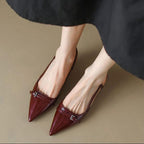 Patent Slingback Pump