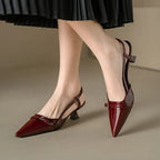 Patent Slingback Pump