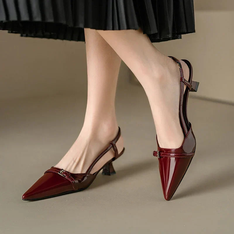 Patent Slingback Pump