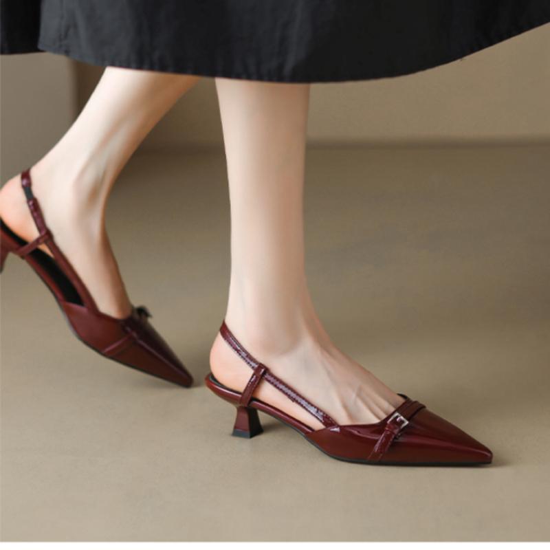Patent Slingback Pump