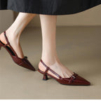 Patent Slingback Pump