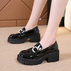 Pearl Chain Patent Loafers
