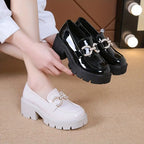 Pearl Chain Patent Loafers