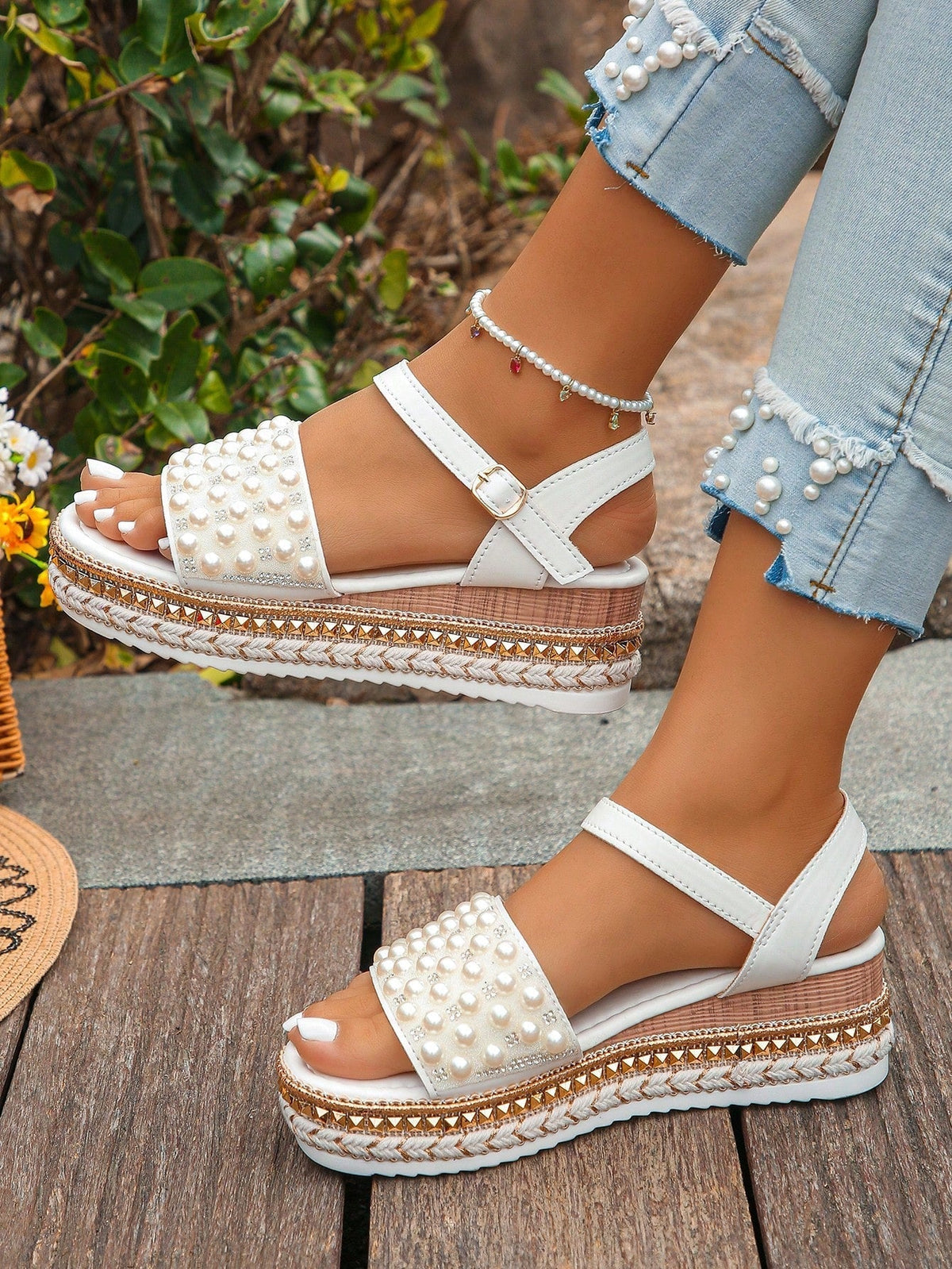 Pearl Luxe Wedges