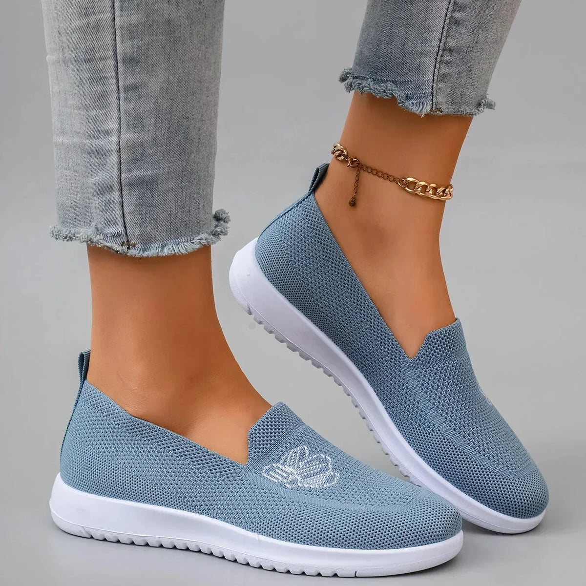 Petal Mesh Slip-On Sneakers