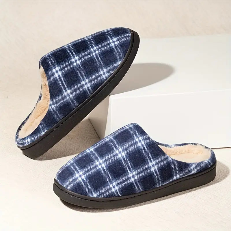 Plaid Comfort Winter Slippers