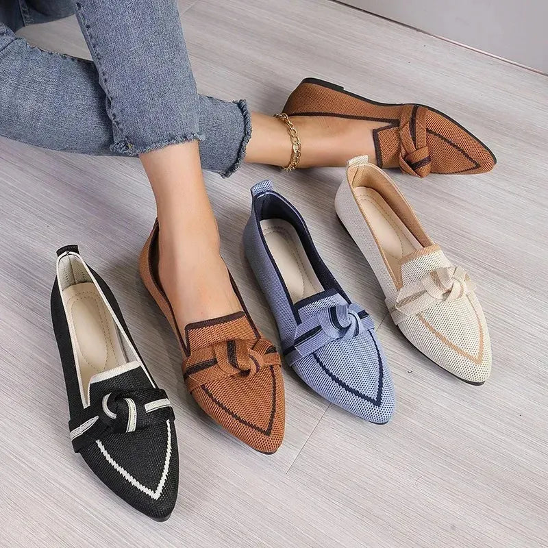 Pointed-Toe Ballet Flats