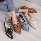 Pointed-Toe Ballet Flats