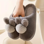 Pom-Pom Bunny Slippers
