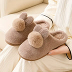 Pom-Pom Bunny Slippers