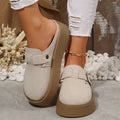 Retro Thick-Sole Half Slippers