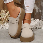 Retro Thick-Sole Half Slippers
