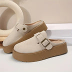 Retro Thick-Sole Half Slippers