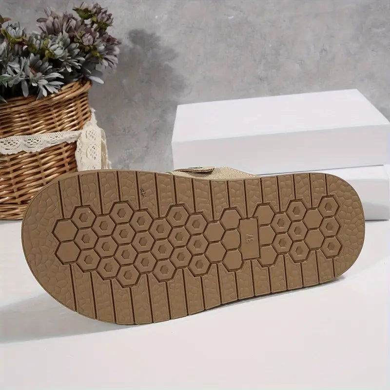 Retro Thick-Sole Half Slippers