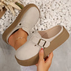 Retro Thick-Sole Half Slippers