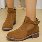 Rustic Charm Suede Ankle Boots