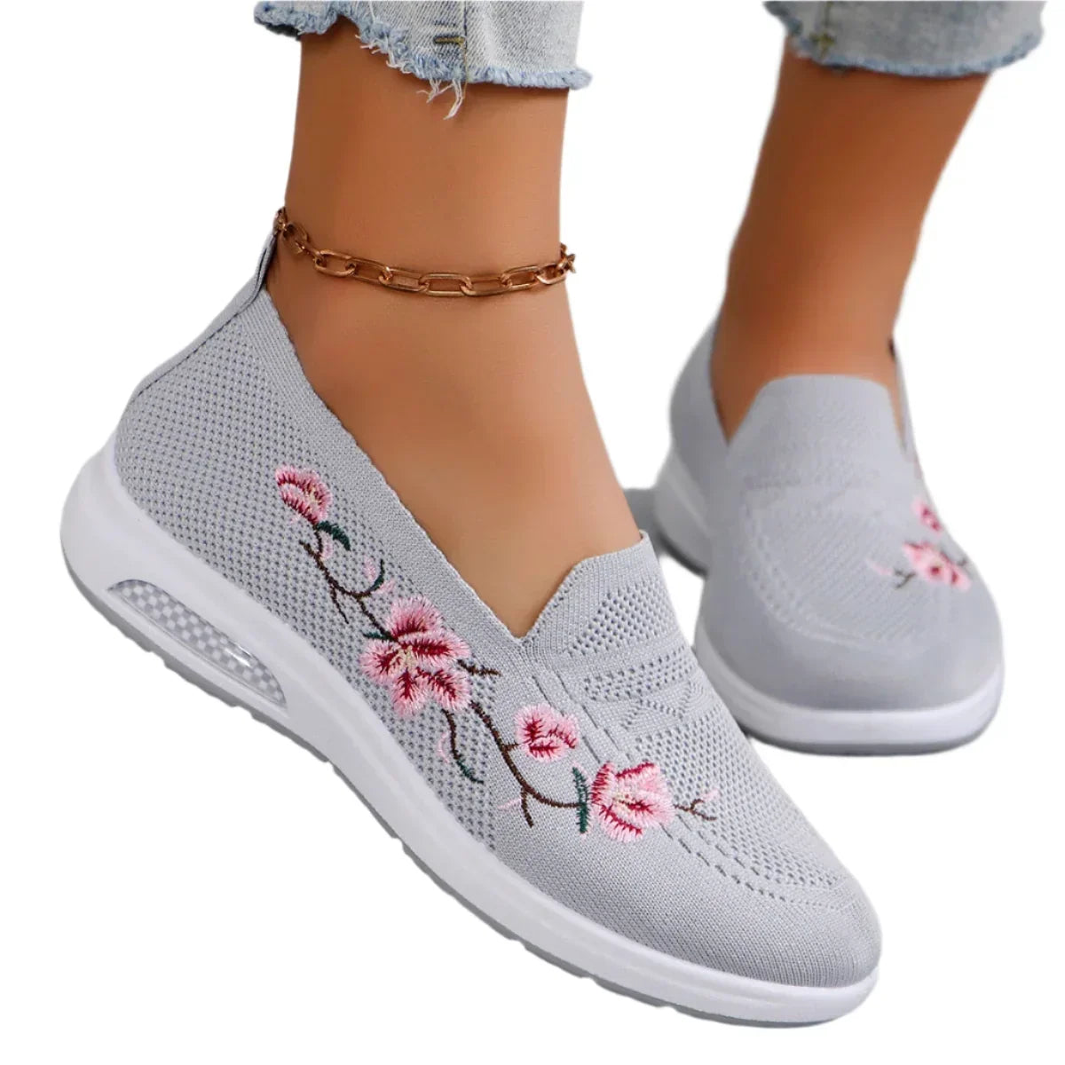 Spring Blossom Floral Slip-On Shoes