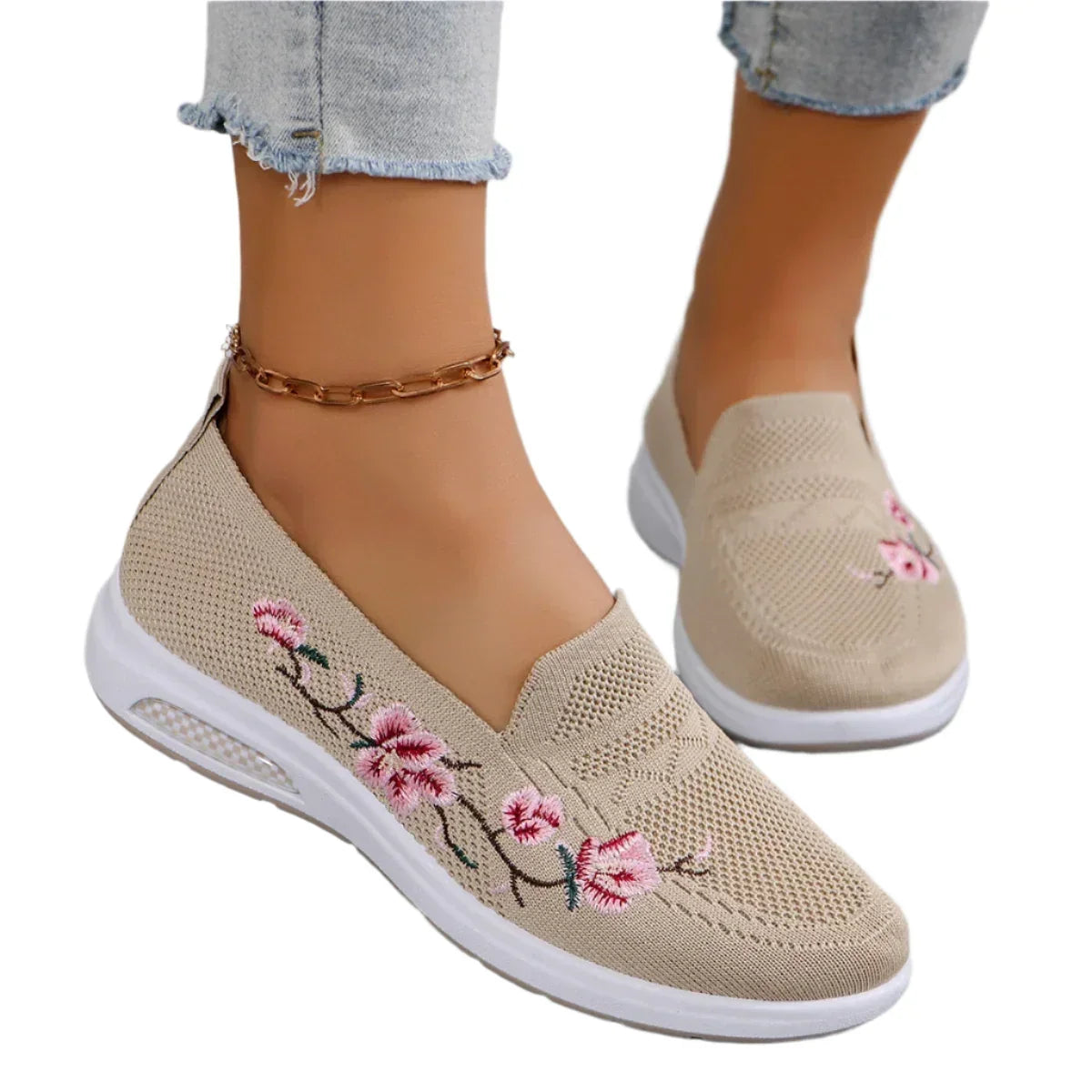 Spring Blossom Floral Slip-On Shoes
